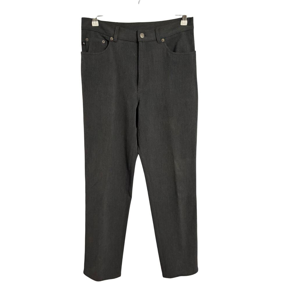 Lauren Ralph Lauren Womens 10 Gray Straight Leg Trousers Office Business Classic